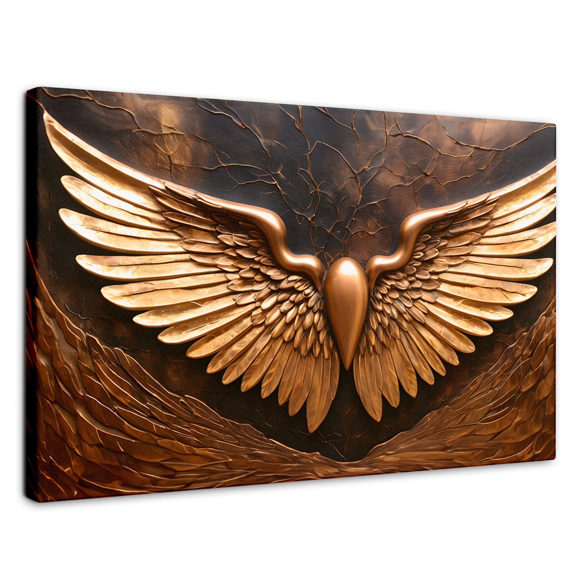 Cuadro Alas De Ángel Canvas Alas Ángel Cobre 90x60