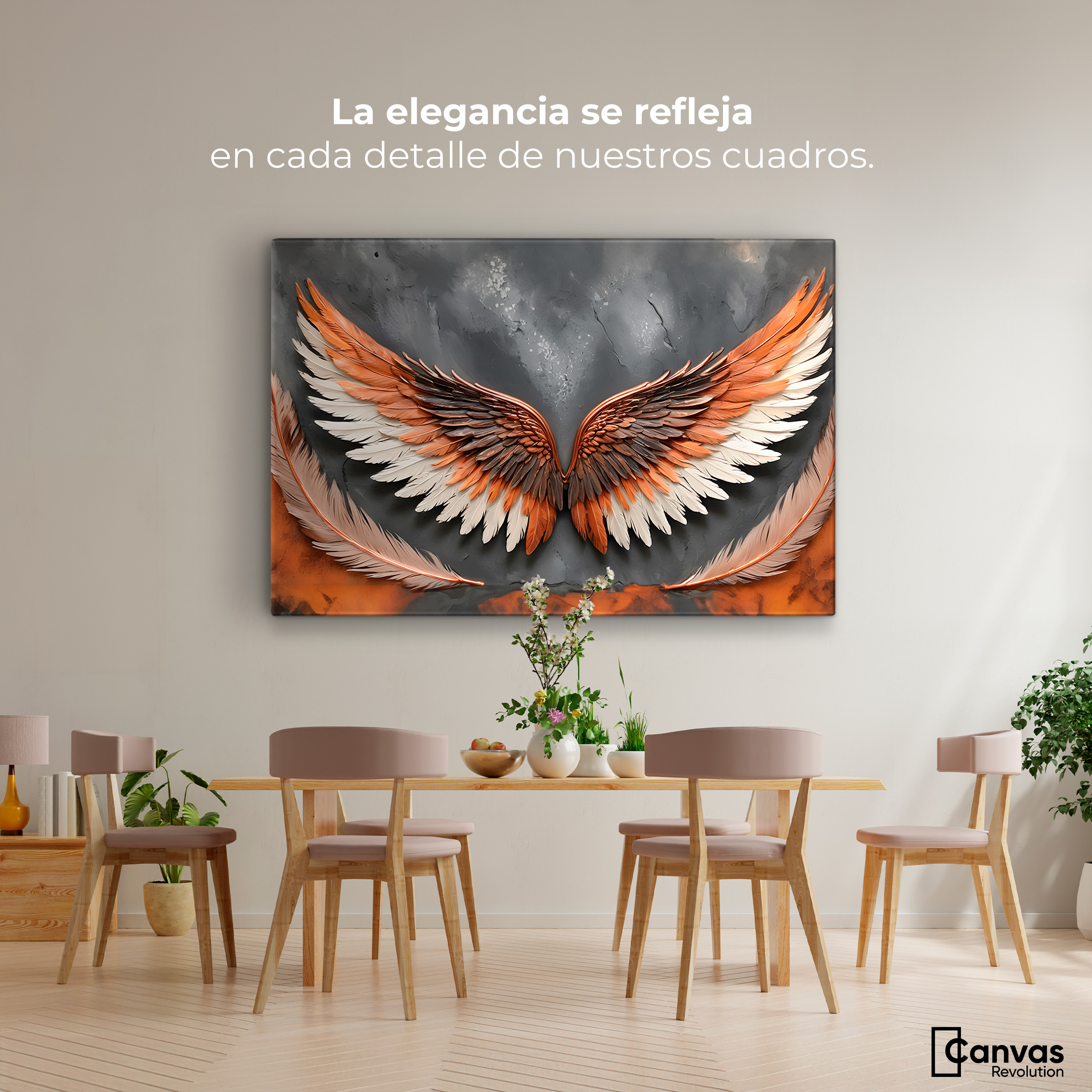 Foto 3 pulgar | Cuadro Alas De Ángel Canvas Ángel Luz Divina 90x60