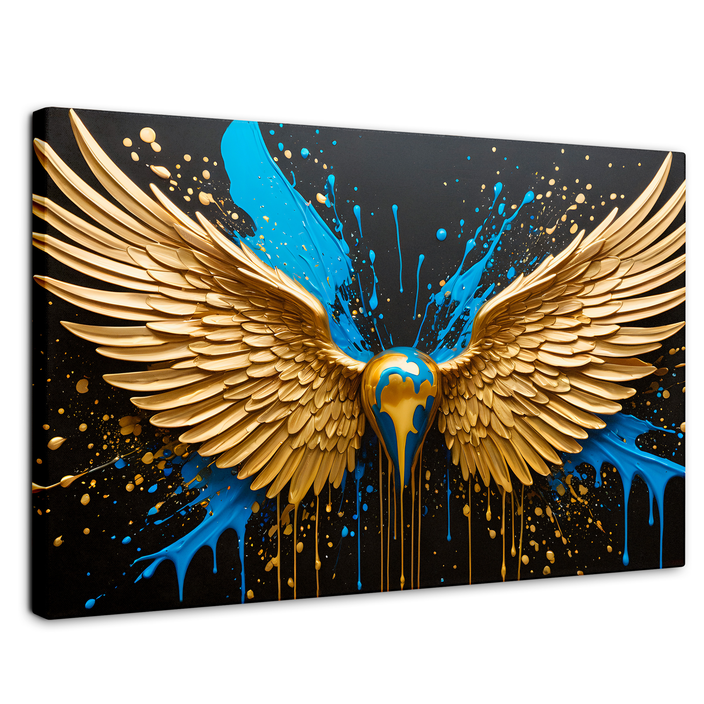 Cuadro Alas De Ángel Canvas Alas Ángel Dorado 90x60