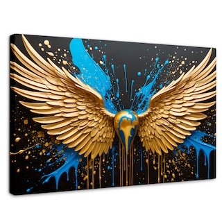 Foto 1 | Cuadro Alas De Ángel Canvas Alas Ángel Dorado 90x60