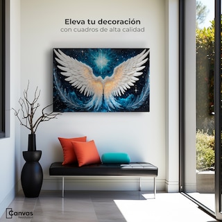 Foto 3 | Cuadro Alas De Ángel Canvas Esencia Angelical 90x60