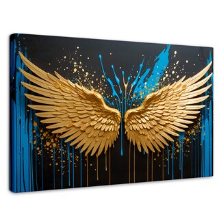 Foto 1 | Cuadro Alas De Ángel Canvas Alas Oro Splash 90x60