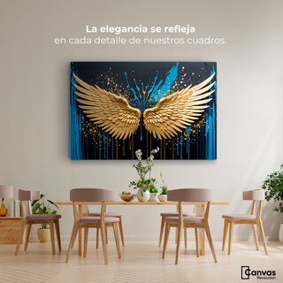 Foto 2 | Cuadro Alas De Ángel Canvas Alas Oro Splash 90x60