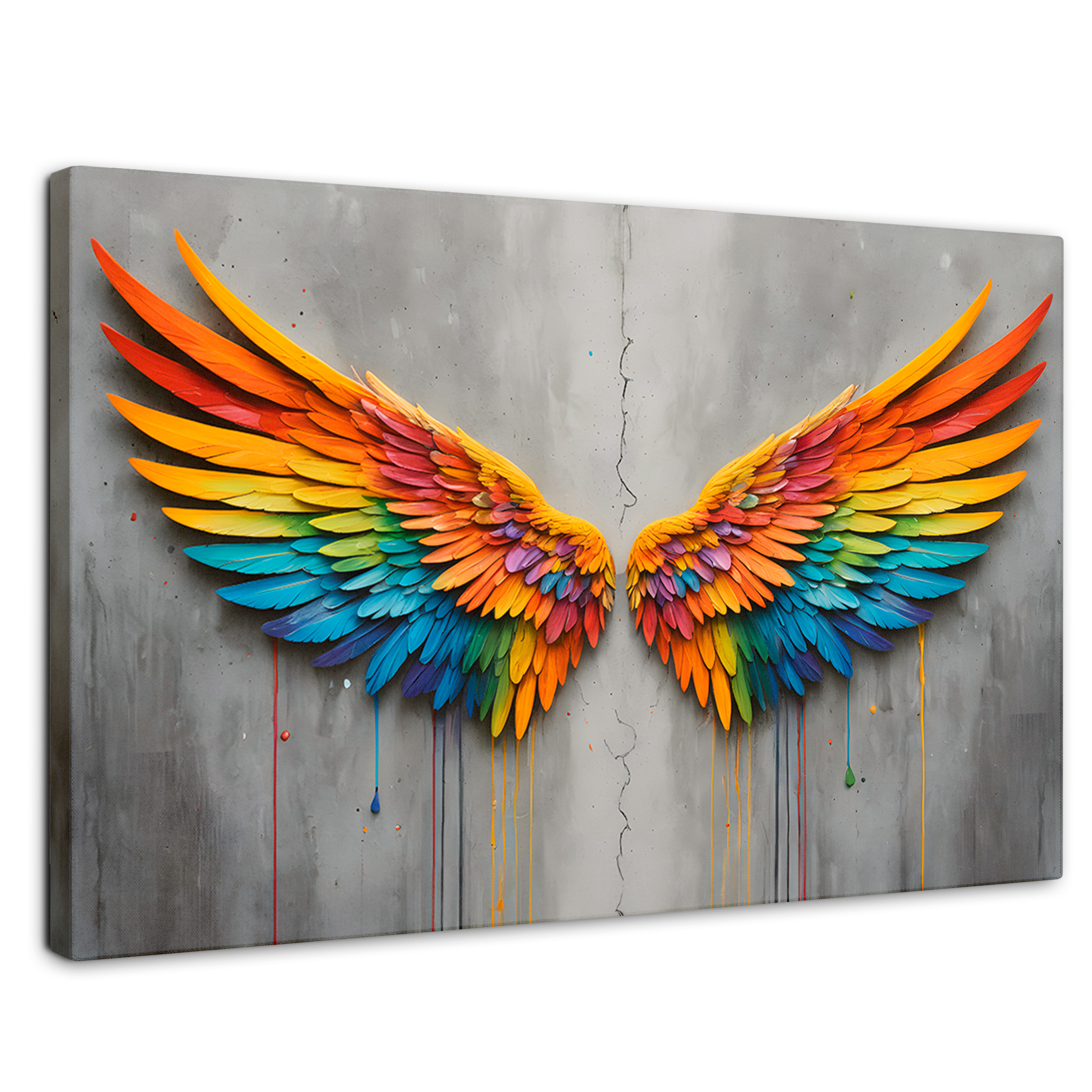 Foto 1 | Cuadro Alas De Ángel Canvas Alas Ángel Colores 90x60