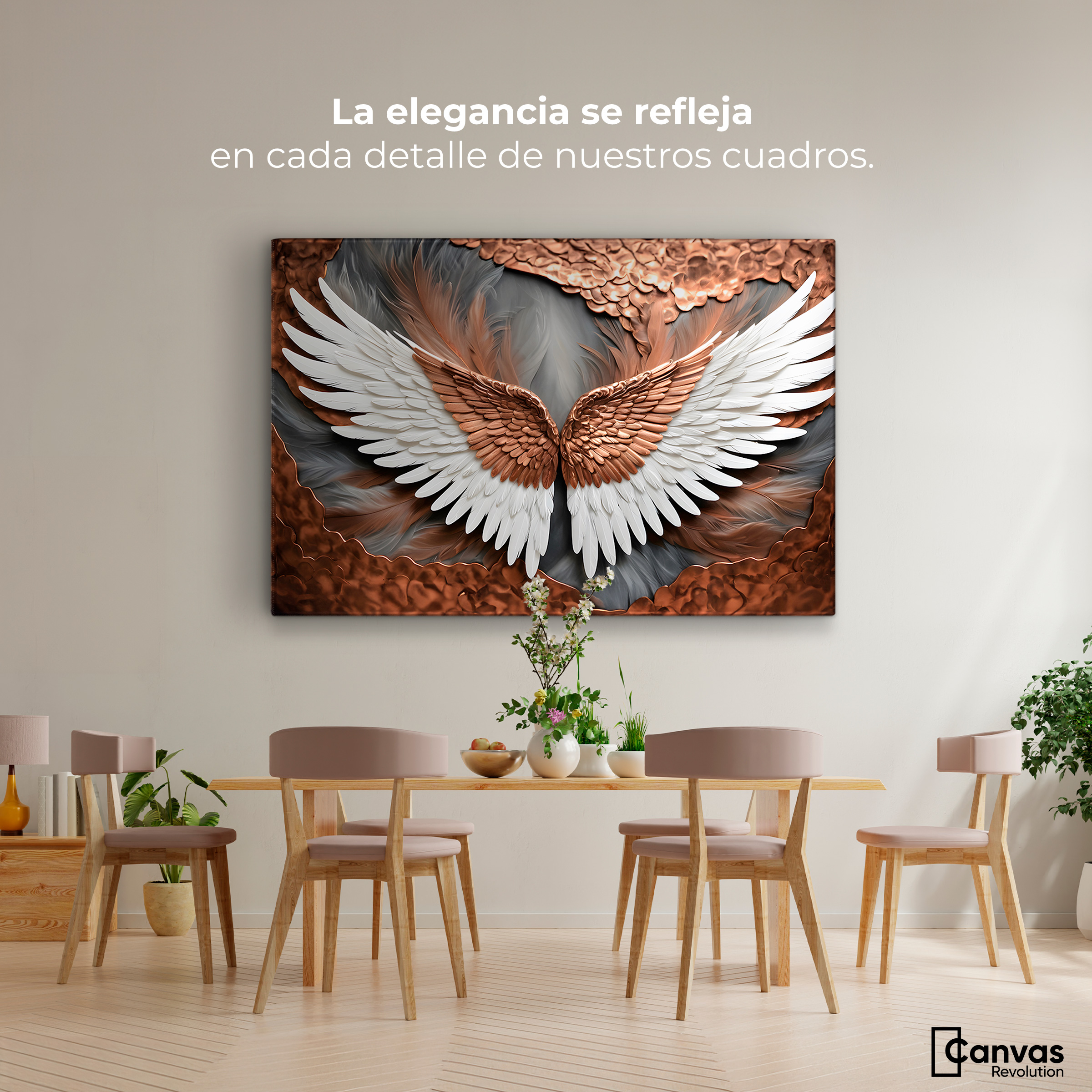 Foto 2 | Cuadro Alas De Ángel Canvas Alas De Eternidad 90x60