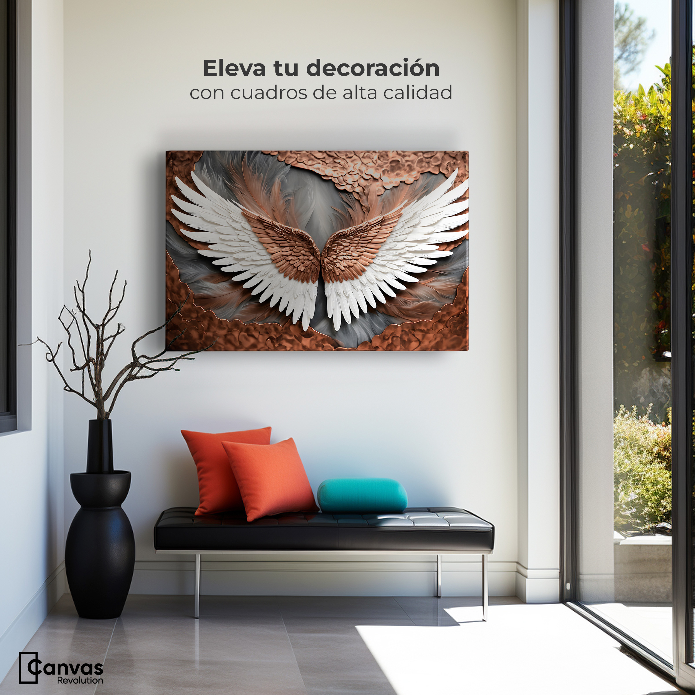 Foto 3 | Cuadro Alas De Ángel Canvas Alas De Eternidad 90x60