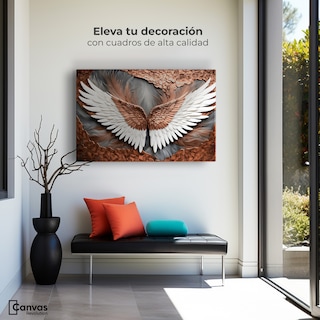 Foto 3 | Cuadro Alas De Ángel Canvas Alas De Eternidad 90x60