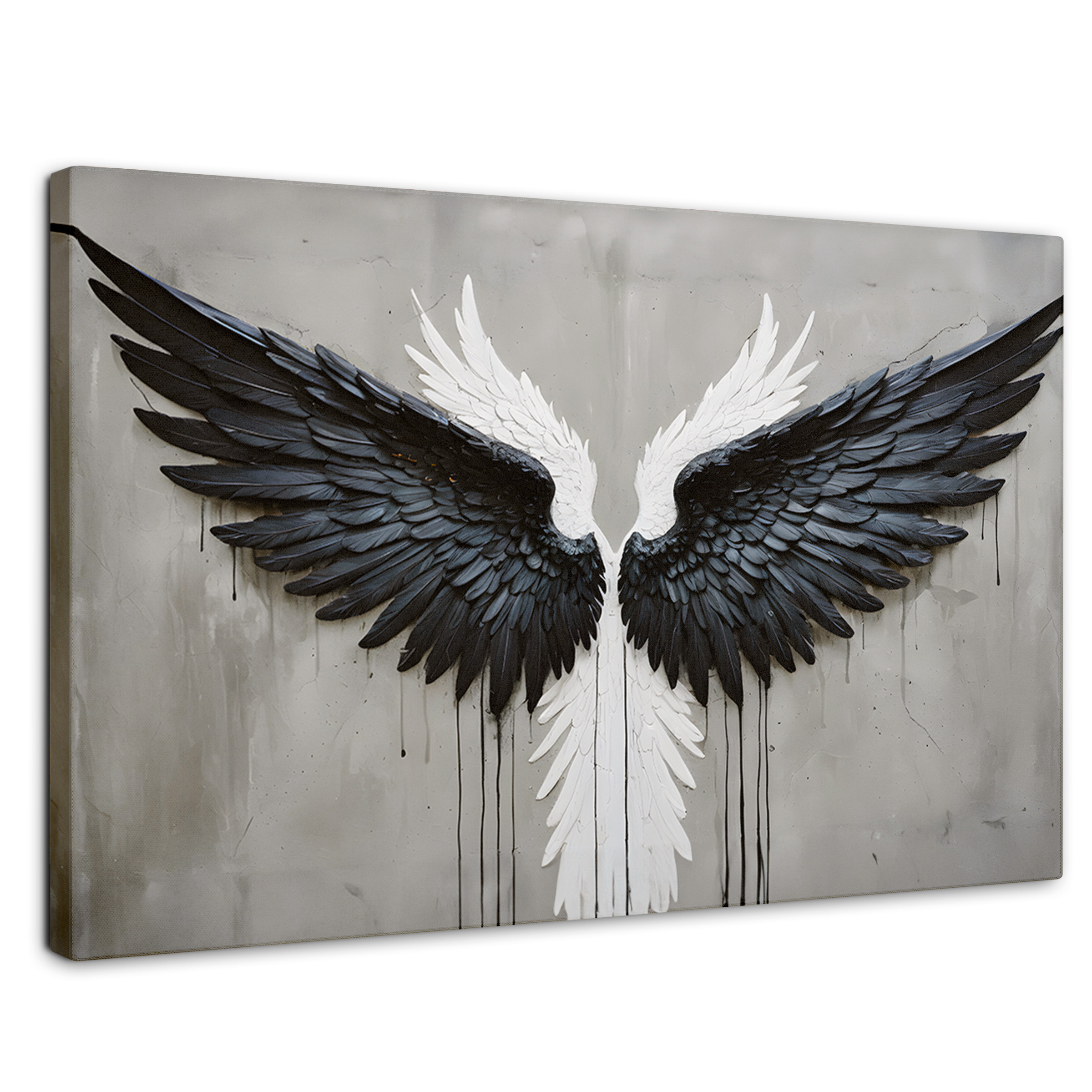 Foto 1 | Cuadro Alas De Ángel Canvas Alas Ángel Oscuro 90x60