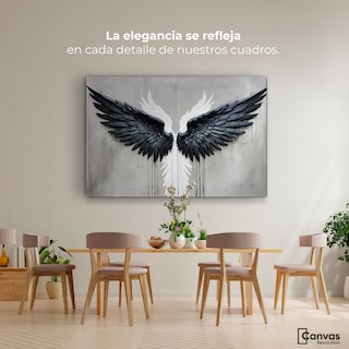 Foto 2 | Cuadro Alas De Ángel Canvas Alas Ángel Oscuro 90x60