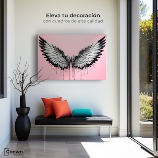 Foto 3 | Cuadro Alas De Ángel Canvas Luz De Ángeles 90x60