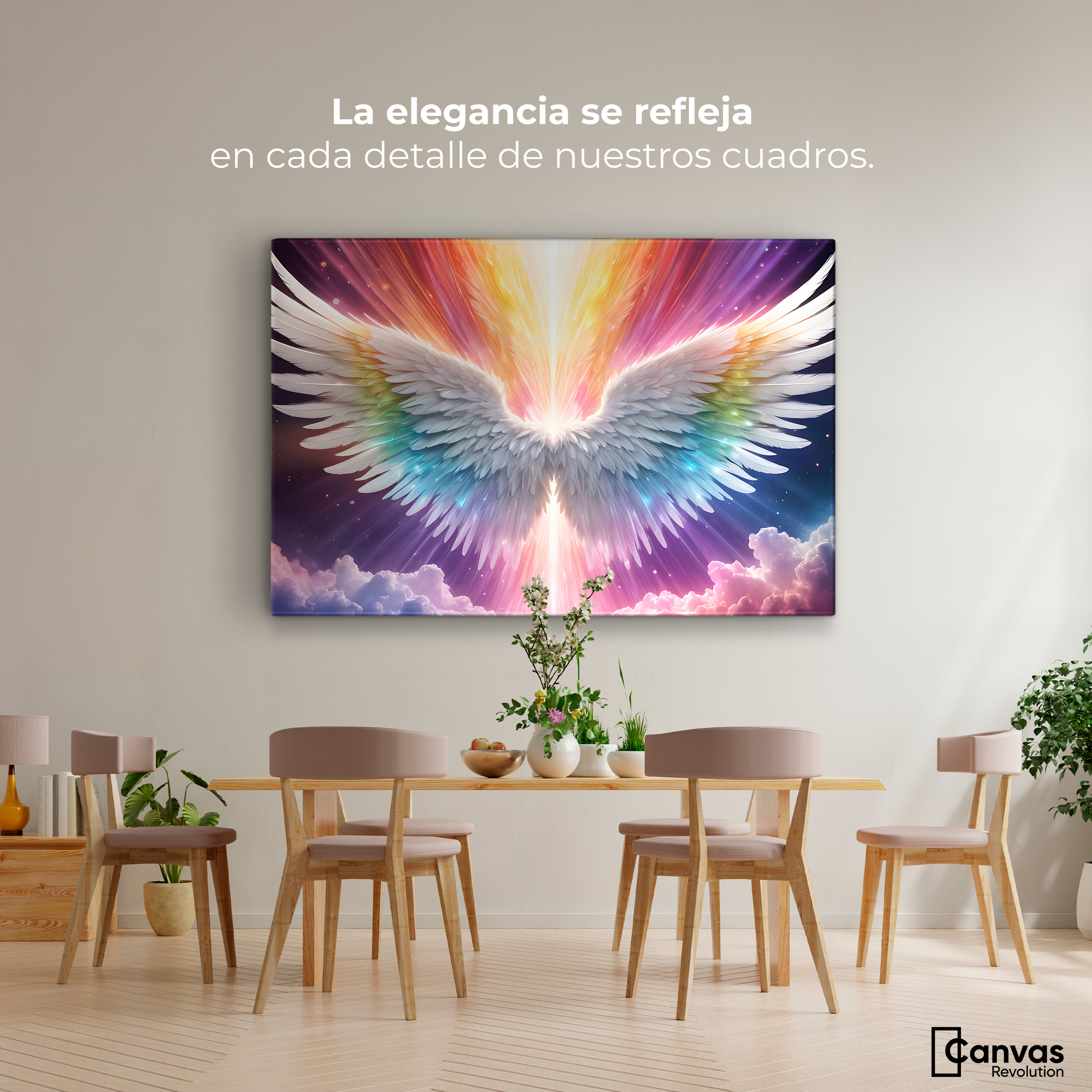 Foto 2 | Cuadro Alas De Ángel Canvas Aura Angelical 90x60