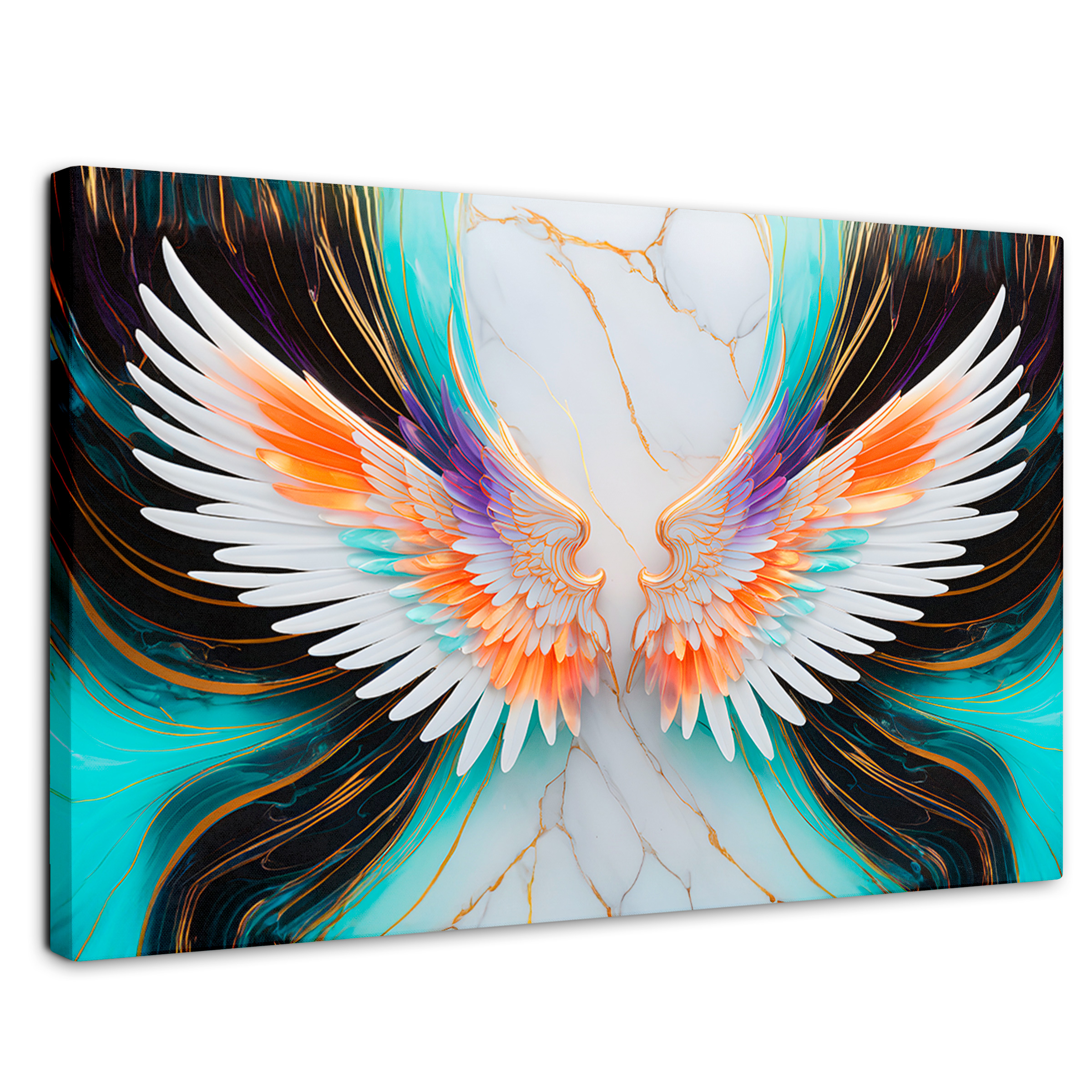 Foto 1 | Cuadro Alas De Ángel Canvas Alas Ángel Marmol 90x60