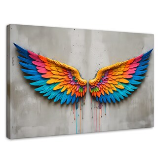 Foto 1 | Cuadro Alas De Ángel Canvas Alas Ángel Arcoiris 90x60