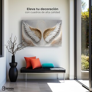 Foto 3 | Cuadro Alas De Ángel Canvas Ángel Luz Radiante 90x60
