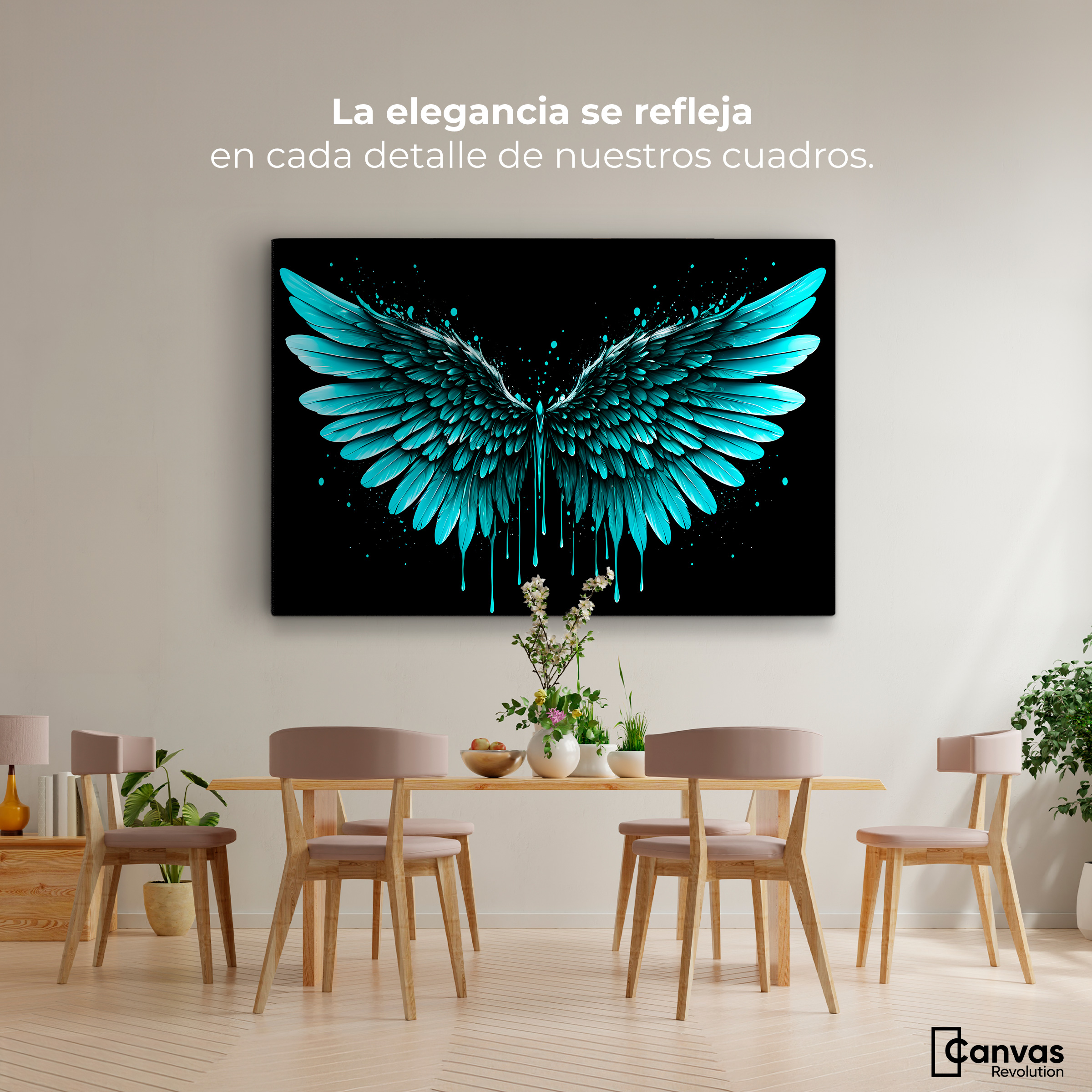 Foto 2 | Cuadro Alas De Ángel Canvas Esplendor Alado 90x60