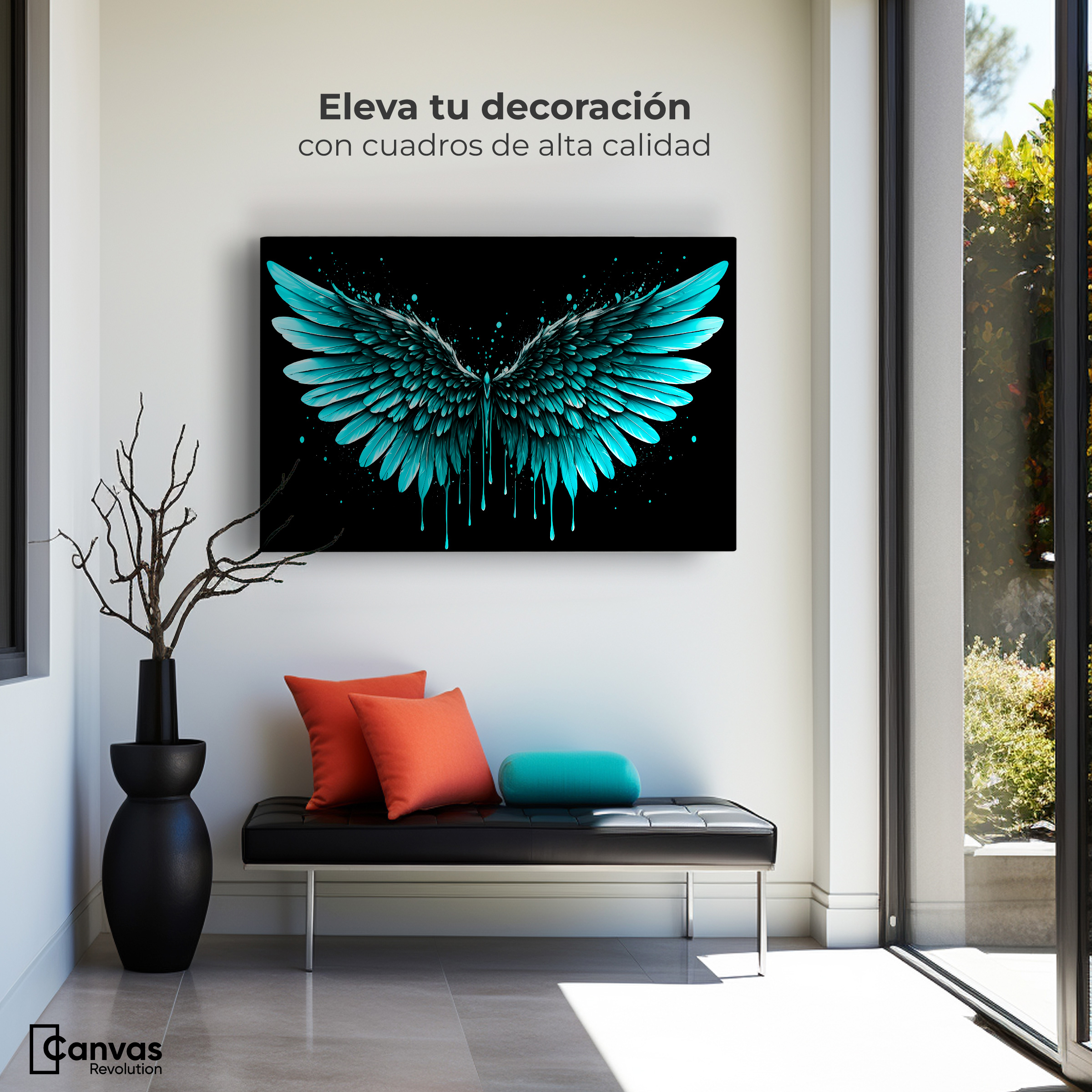 Foto 3 | Cuadro Alas De Ángel Canvas Esplendor Alado 90x60
