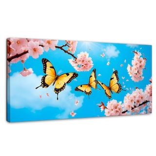 Foto 1 | Cuadro Mariposas Canvas Alas De Cerezo 120x60