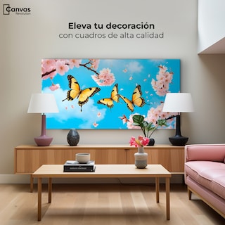 Foto 3 | Cuadro Mariposas Canvas Alas De Cerezo 120x60