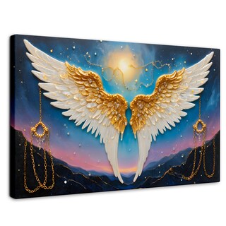 Foto 1 | Cuadro Alas De Ángel Canva Plumas Eternas 90x60