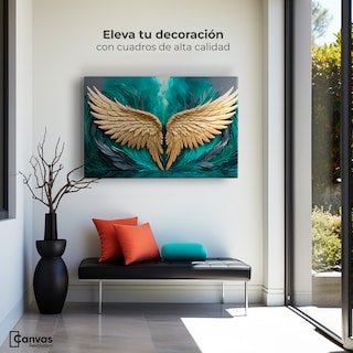 Foto 3 | Cuadro Alas De Ángel Canvas Alas Ángel Libre 90x60