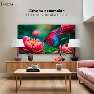 Foto 3 | Cuadro Mariposas Canvas Flor De Pasión 120x60
