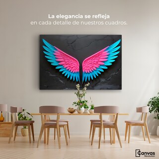 Foto 2 | Cuadro Alas De Ángel Canvas Alas Vuelo De Luz 90x60