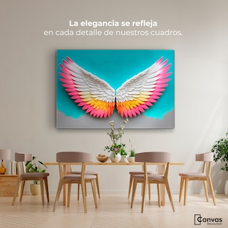 Foto 2 | Cuadro Alas De Ángel Canvas Ángel Alas De Paz 90x60