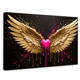 Foto 1 | Cuadro Alas De Ángel Canvas Corazón Divino 90x60