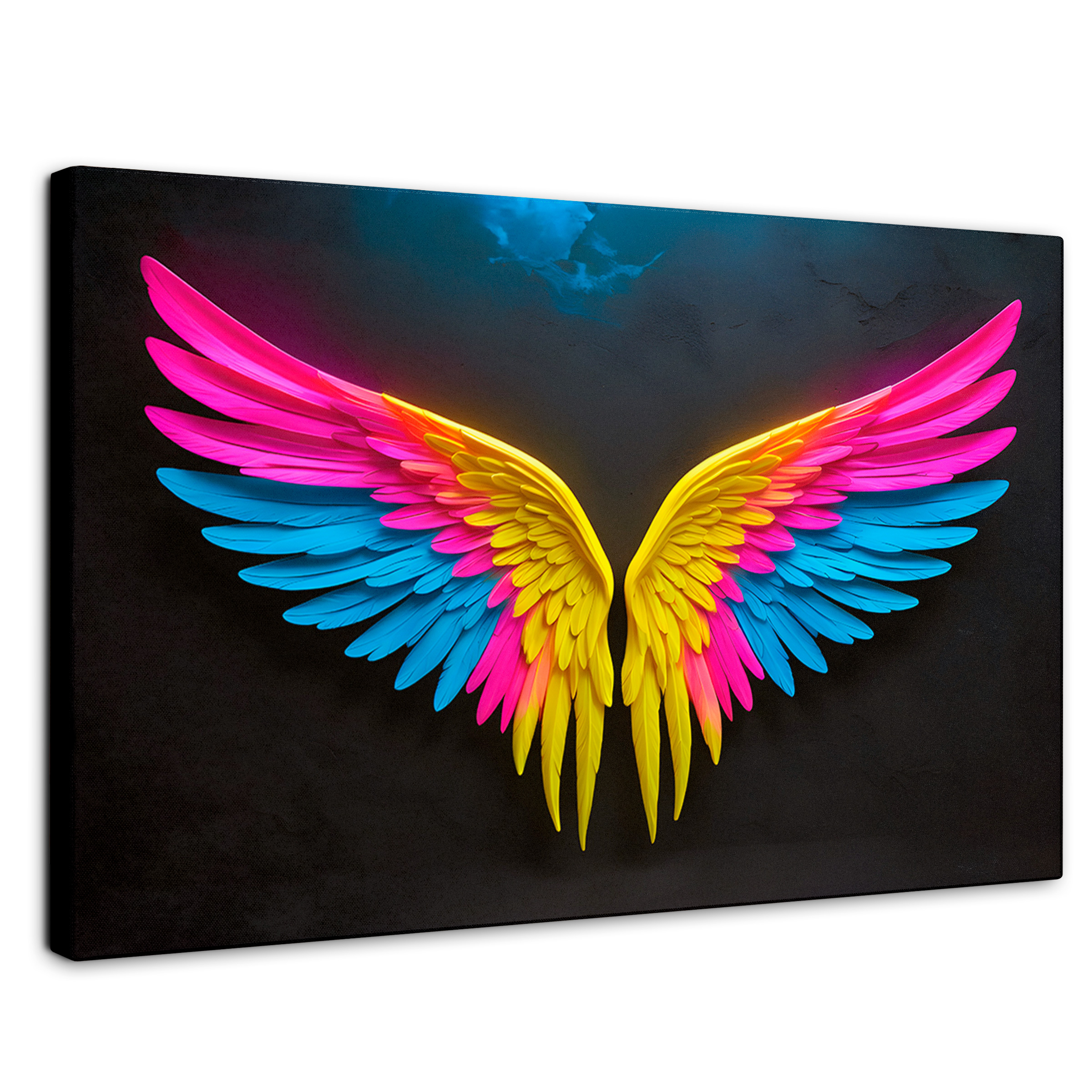 Foto 1 | Cuadro Alas De Ángel Canvas Alas Ángel Neon 90x60