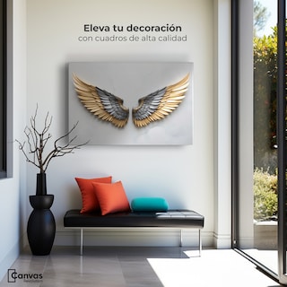 Foto 3 | Cuadro Alas De Ángel Canvas Alas Ángel Sereno 90x60