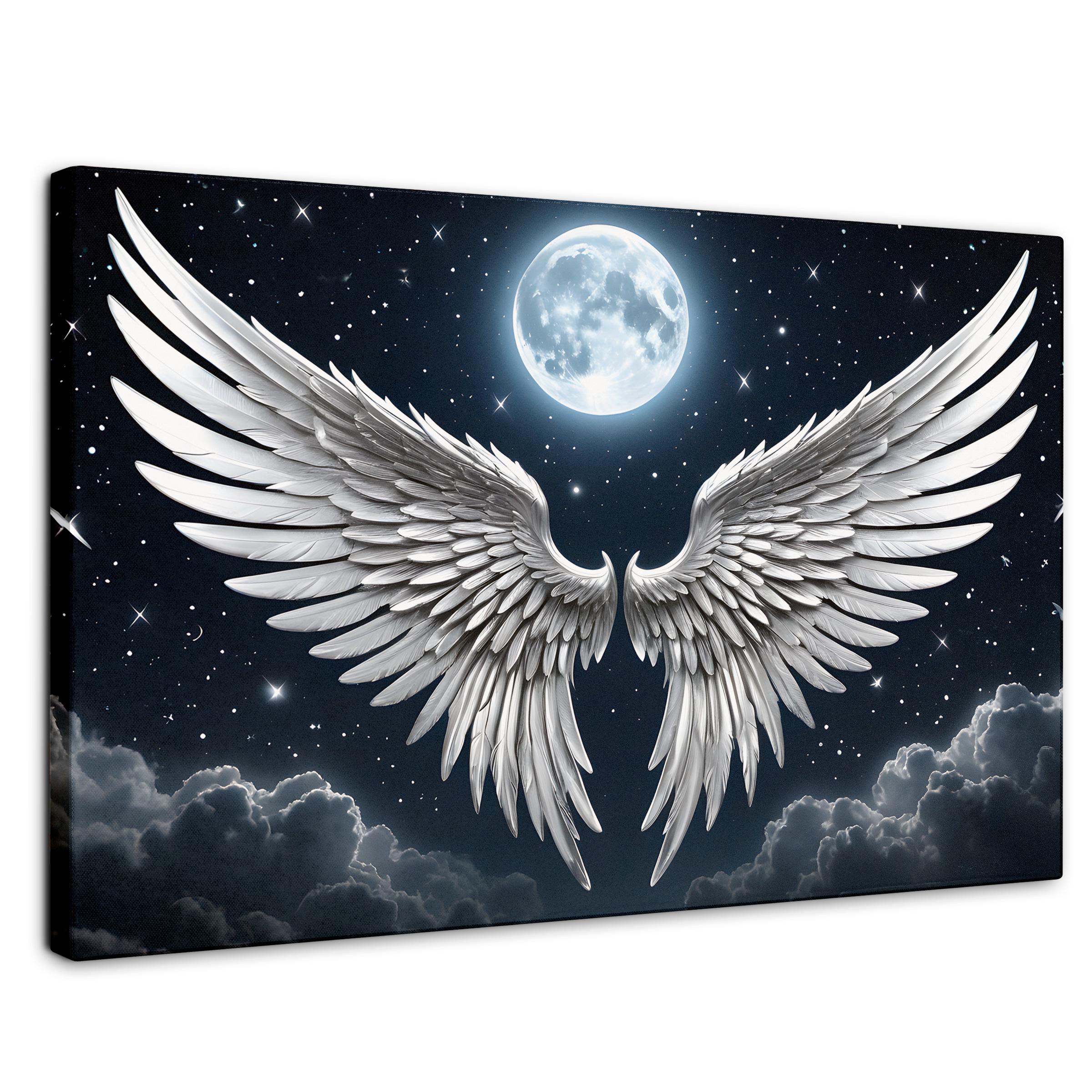 Cuadro Alas De Ángel Canvas Plumas Del Alma 90x60