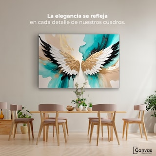 Foto 2 | Cuadro Alas De Ángel Canvas Alas Ángel Luminoso 90x60