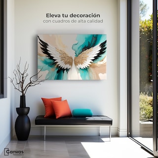 Foto 3 | Cuadro Alas De Ángel Canvas Alas Ángel Luminoso 90x60