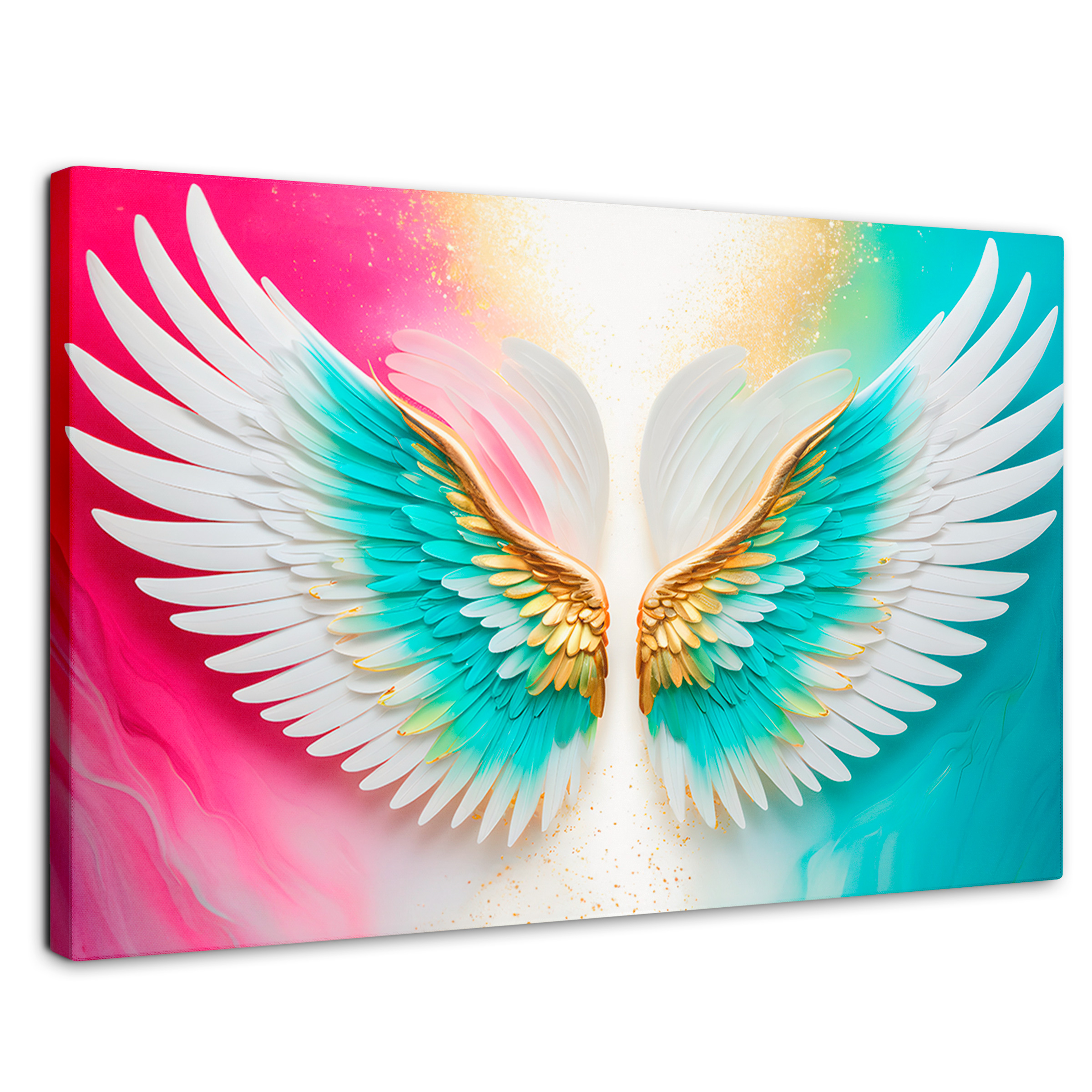 Foto 1 | Cuadro Alas De Ángel Canvas Alas Plumas De Paz 90x60