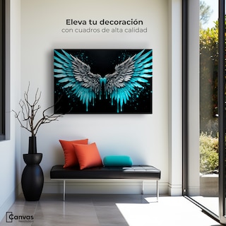 Foto 3 | Cuadro Alas De Ángel Canvas Esencia De Ángeles 90x60
