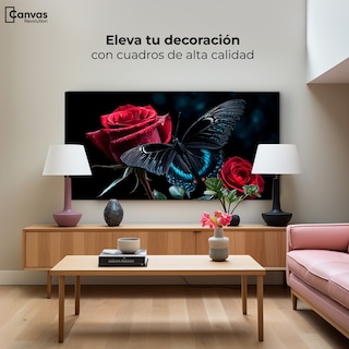 Foto 3 | Cuadro Mariposas Canvas Mariposa Nocturna 120x60