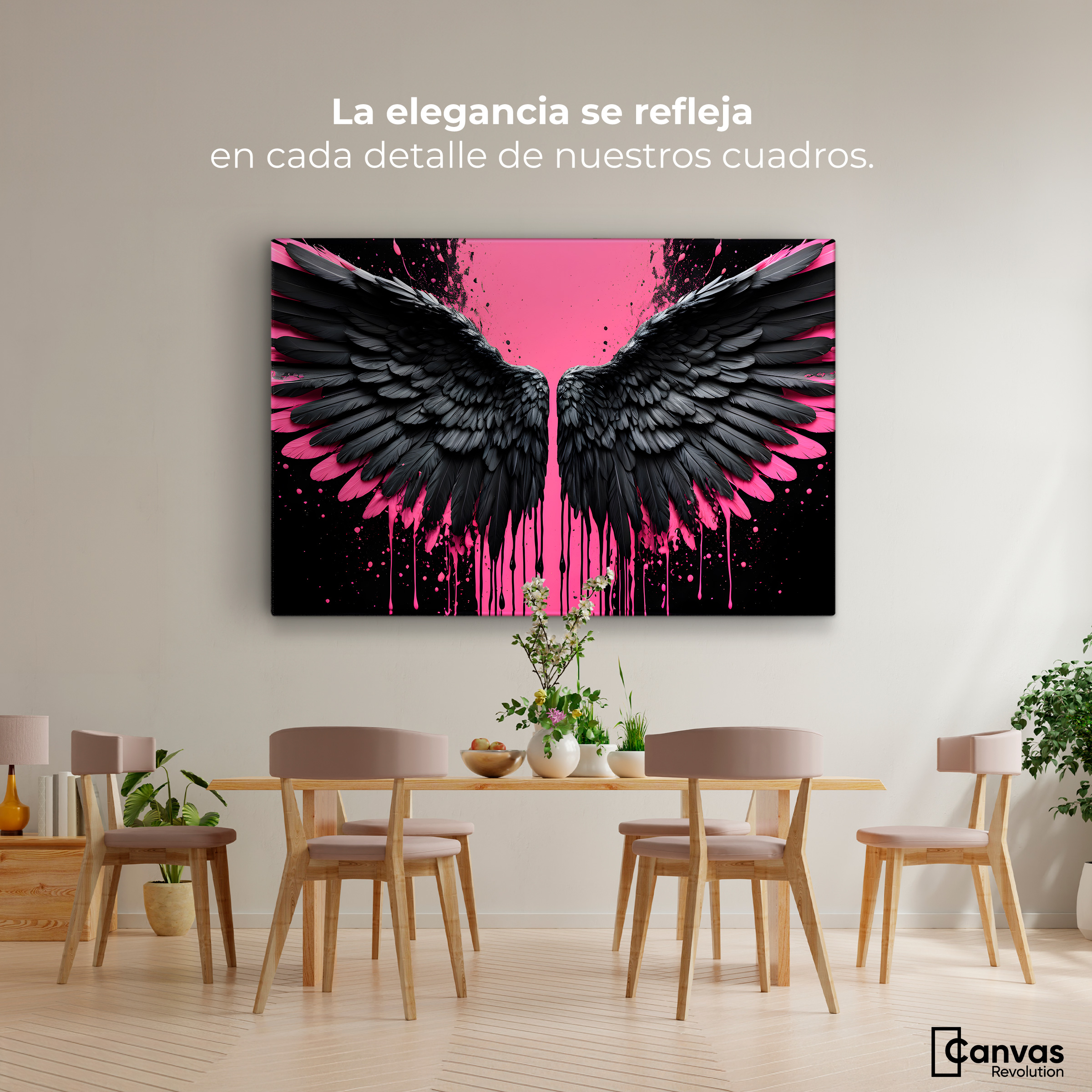 Foto 3 pulgar | Cuadro Alas De Ángel Canvas Alas De Esperanza 90x60