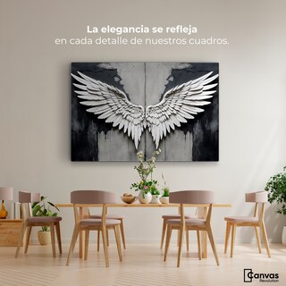 Foto 2 | Cuadro Alas De Ángel Canvas Alas Ángel Sombra 90x60