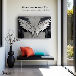 Foto 3 | Cuadro Alas De Ángel Canvas Alas Ángel Sombra 90x60