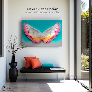 Foto 3 | Cuadro Alas De Ángel Canvas Ángel Resplandor 90x60