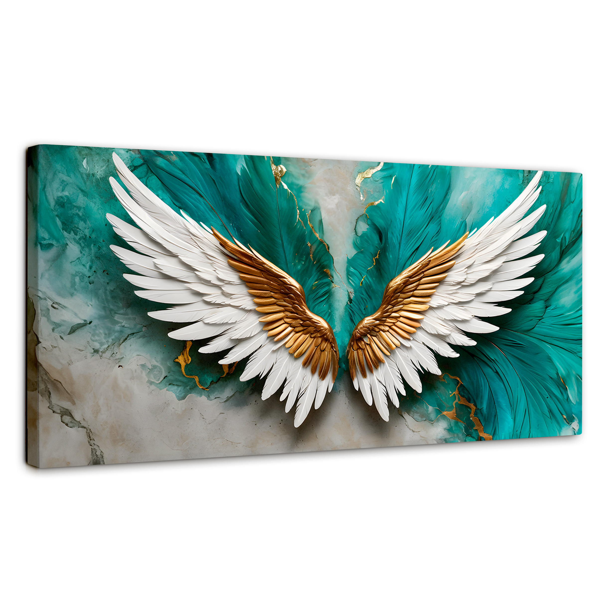 Foto 1 | Cuadro Alas De Ángel Canvas Alas Ángel Aqua 120x60