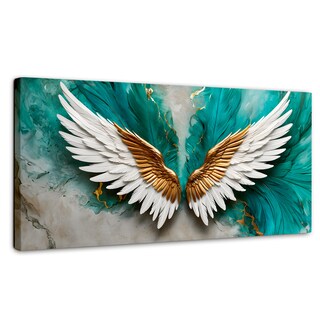 Foto 1 | Cuadro Alas De Ángel Canvas Alas Ángel Aqua 120x60