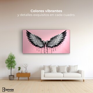 Foto 2 | Cuadro Alas De Ángel Canvas Luz De Ángeles 120x60
