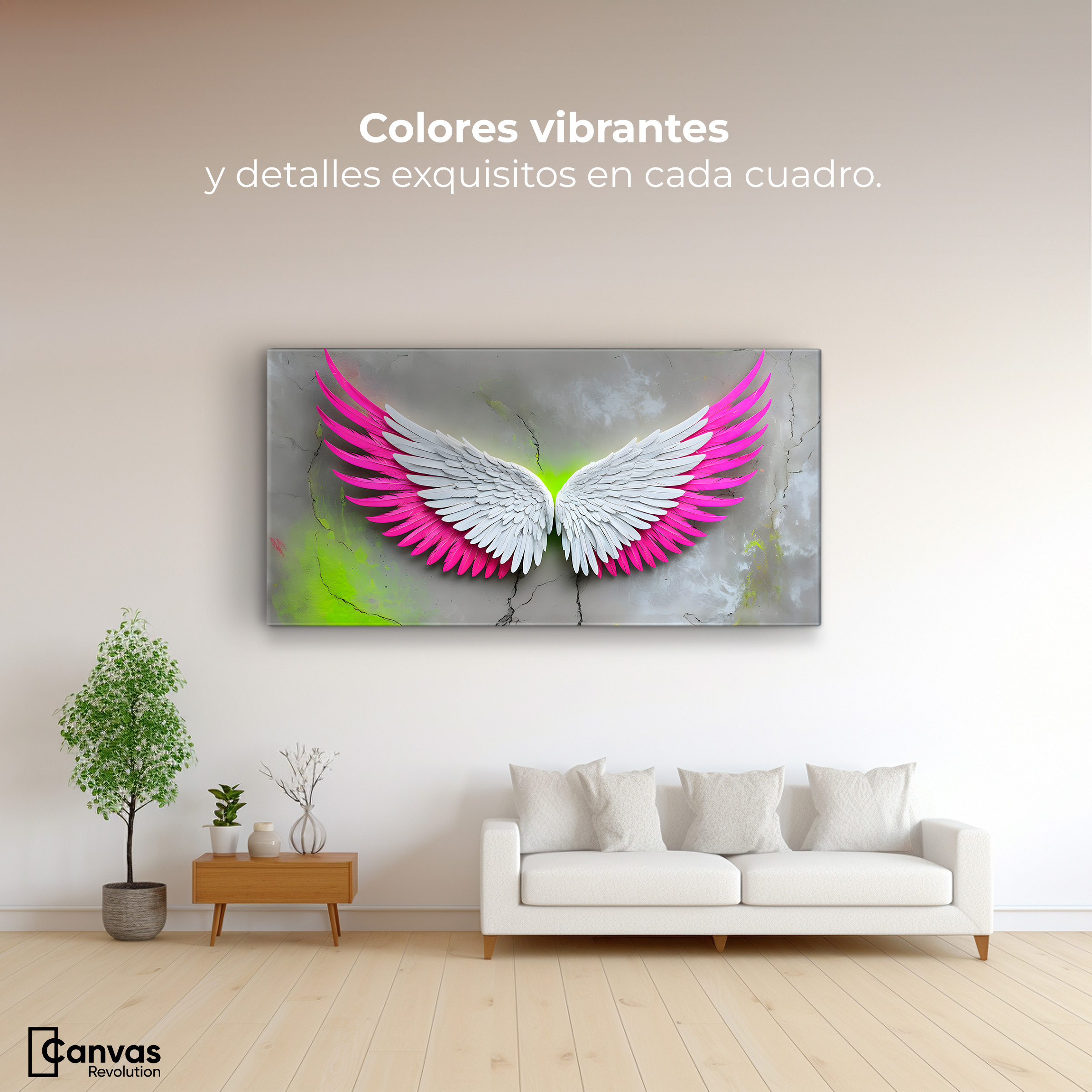 Foto 2 | Cuadro Alas De Ángel Canvas Alas Vuelo Intenso 120x60