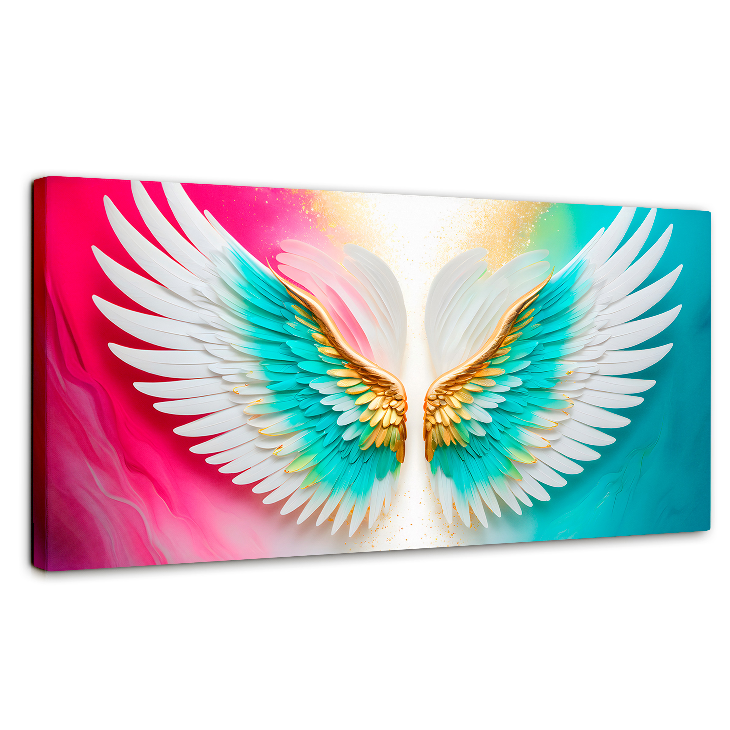 Foto 2 pulgar | Cuadro Alas De Ángel Canvas Alas Plumas De Paz 120x60