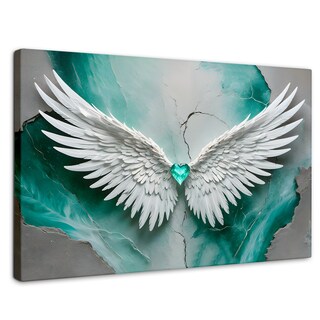 Foto 1 | Cuadro Alas De Ángel Canvas Alas Vida Esmeralda 90x60