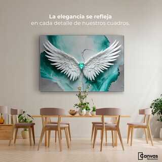 Foto 2 | Cuadro Alas De Ángel Canvas Alas Vida Esmeralda 90x60