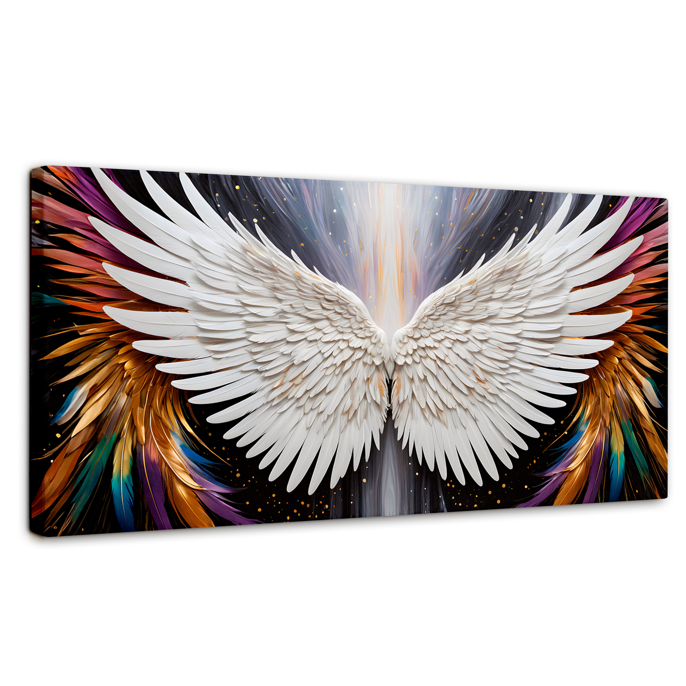 Foto 2 pulgar | Cuadro Alas De Ángel Canvas Alas Ángel Místico 120x60