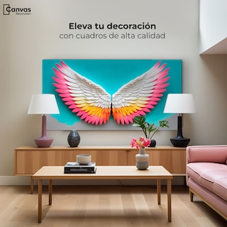Foto 3 | Cuadro Alas De Ángel Canvas Ángel Alas De Paz 120x60