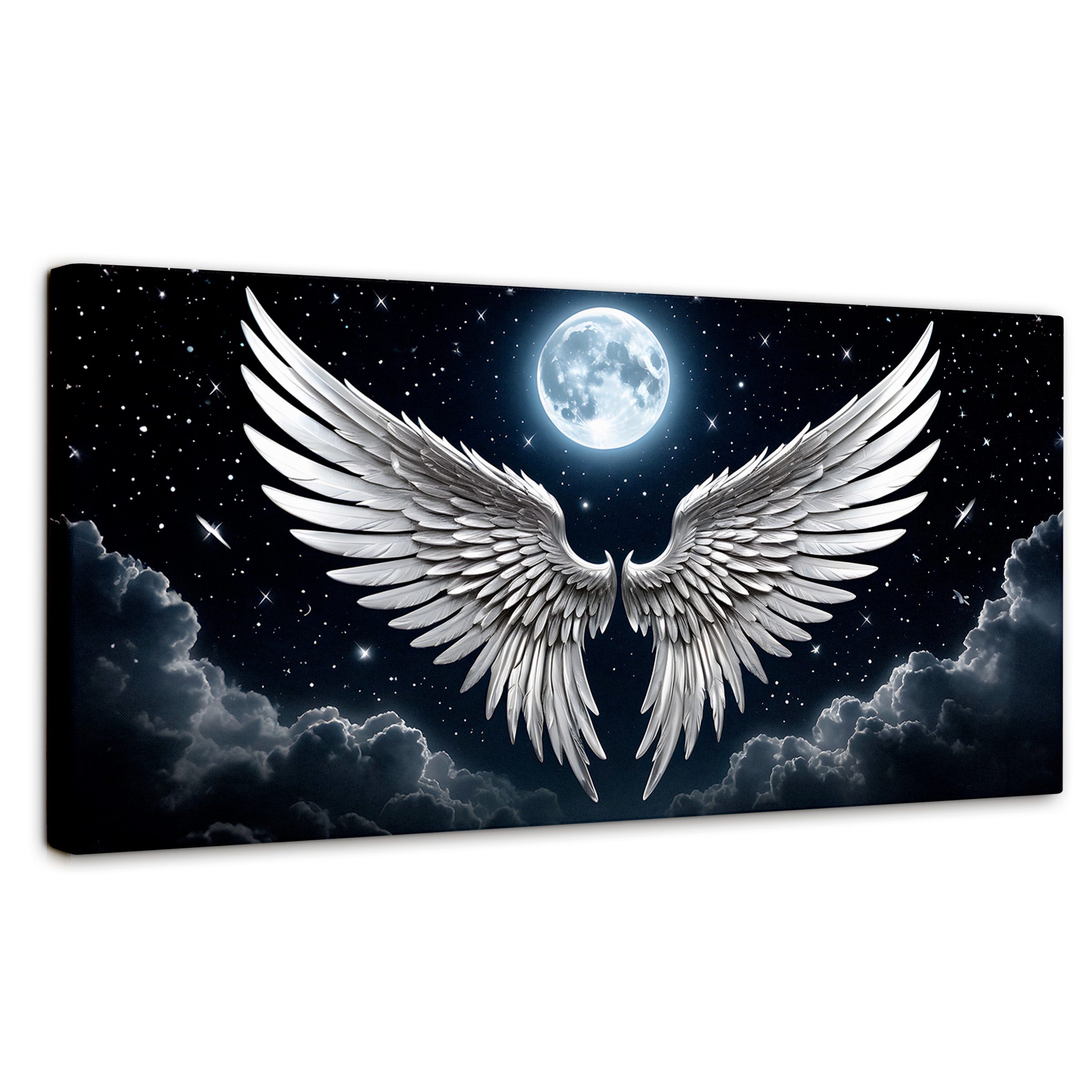 Foto 1 | Cuadro Alas De Ángel Canvas Plumas Del Alma 120x60